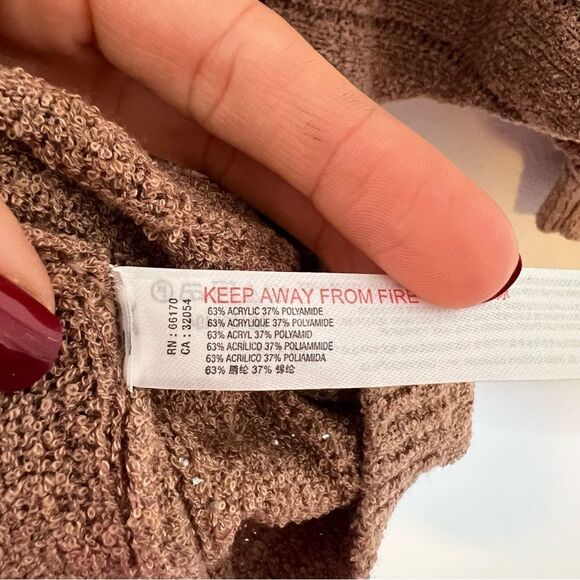 Free People Beach Mauna Kea Mini Knit Tunic Dress in Tan Size Medium - Picture 9 of 9